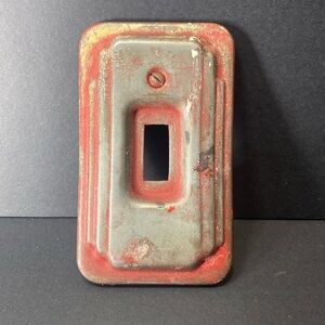 Art Deco Vintage Metal Light Switch Cover